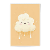 Cute Cloud Photographic Print, Kawaii Art Print, Smiling Cloud Decor, Nursery Art, Dreamy Wall Art, Kids Room Decor, Modern Art Print - Tawshia